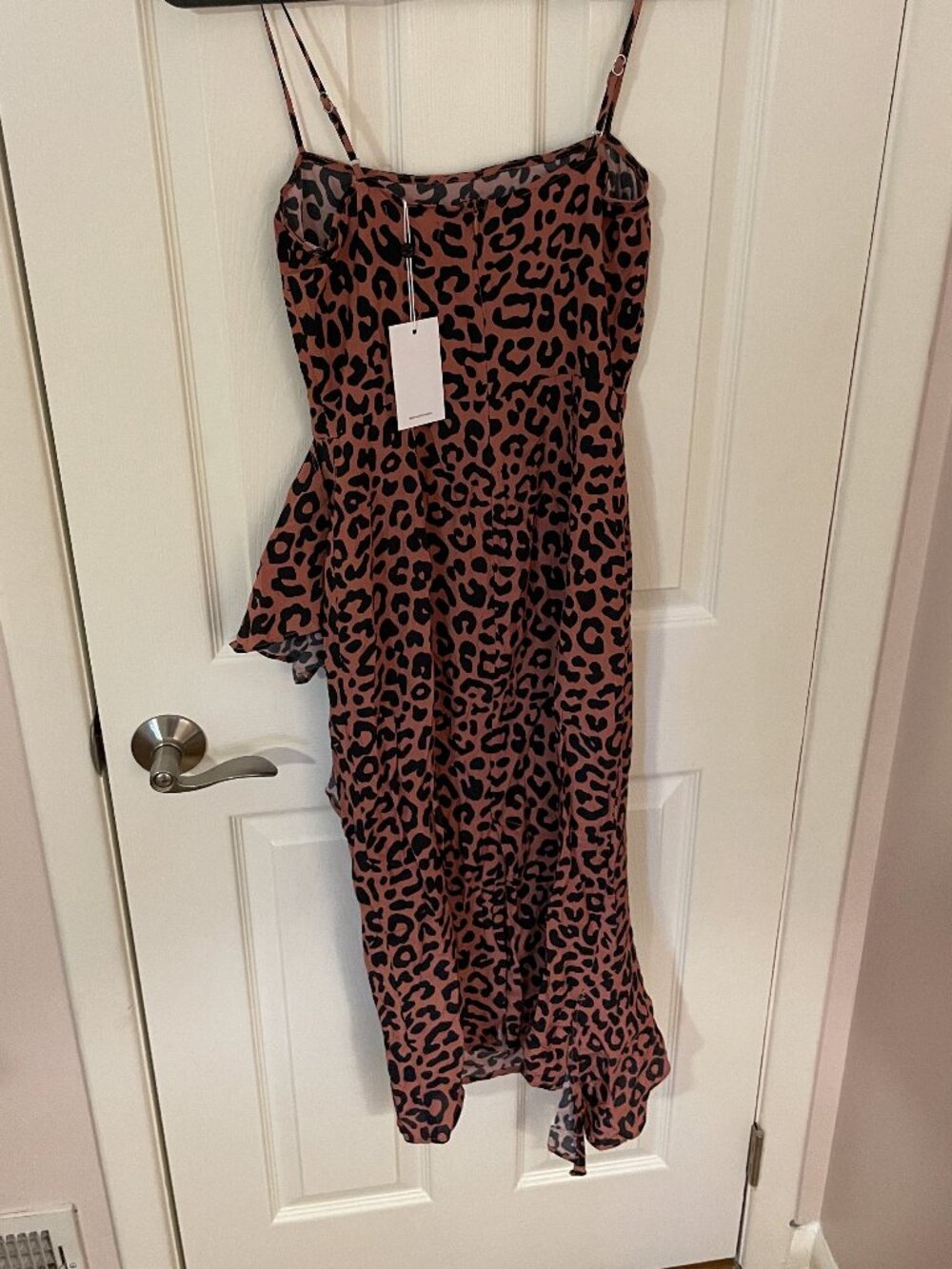Lovers + Friends Leopard Spaghetti Strap Mini Dress S